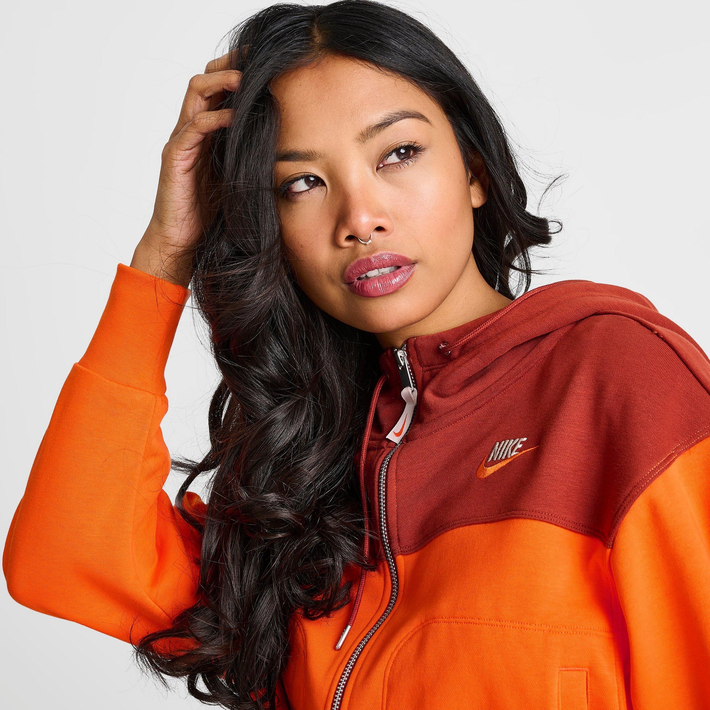 orange nike jacket women's